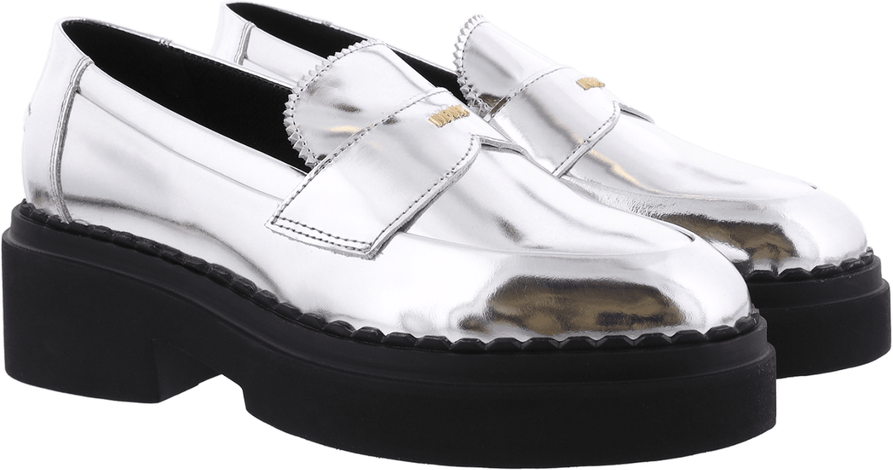 Nubikk Dames Frankie Loader Loafer Zilver Metallic