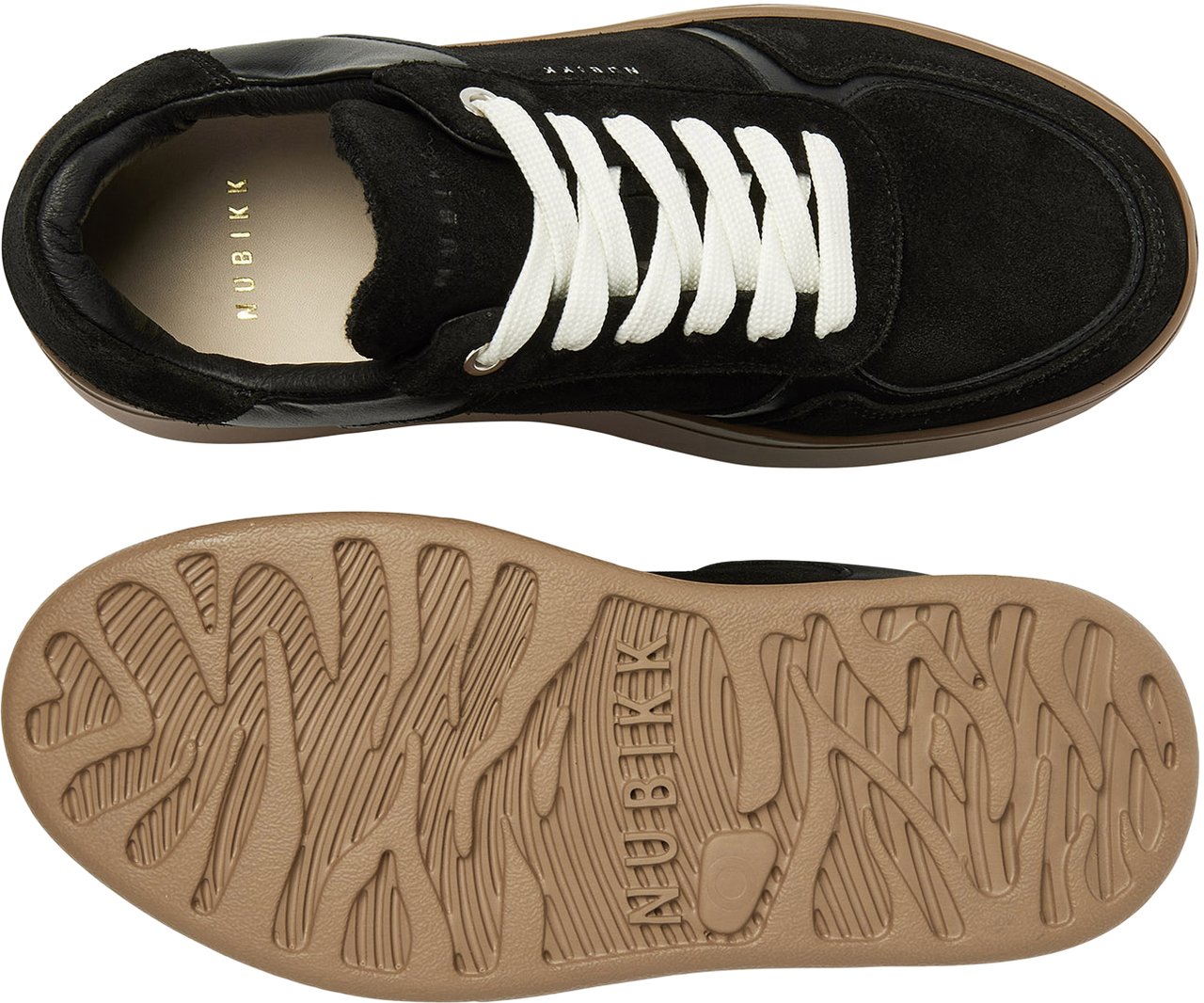 Nubikk Bayou Platform | Zwarte Combi Sneakers voor Dames Divers