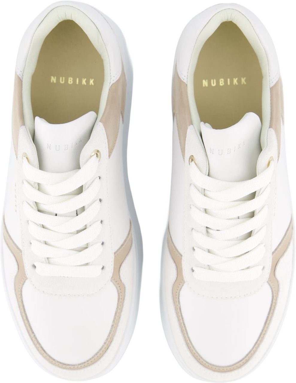 Nubikk Dames Bayou Platform Sneaker Wit Wit