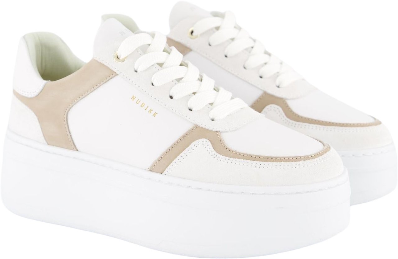 Nubikk Dames Bayou Platform Sneaker Wit Wit