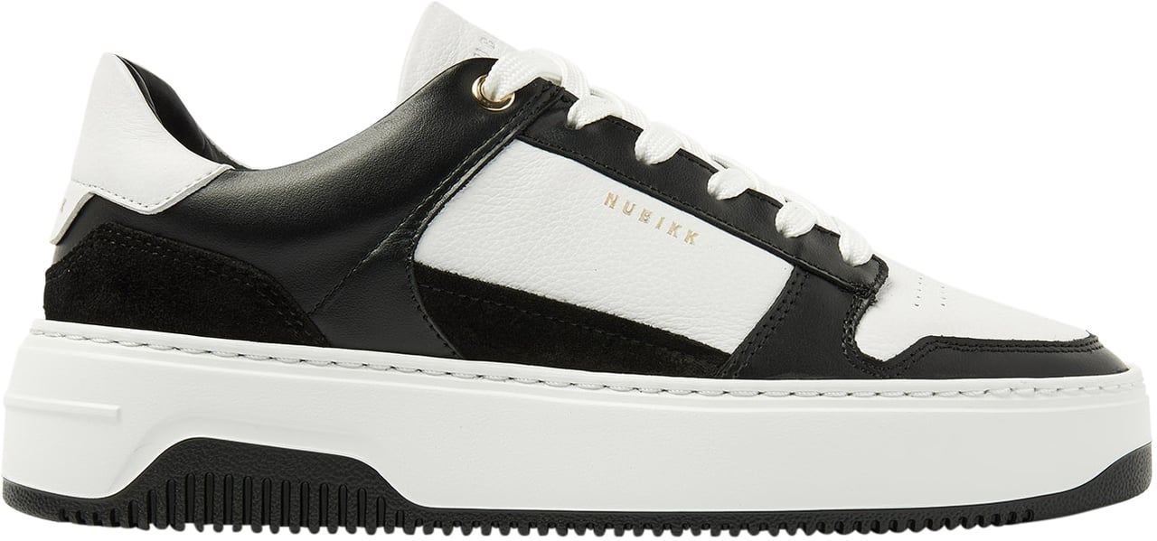 Nubikk Basket Court | Wit Zwarte Sneakers voor Dames Divers
