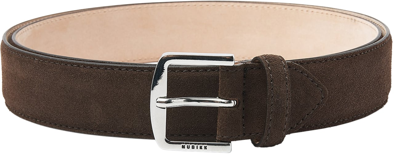 Nubikk James Belt | Donkerbruin Suède Riem voor Heren Divers