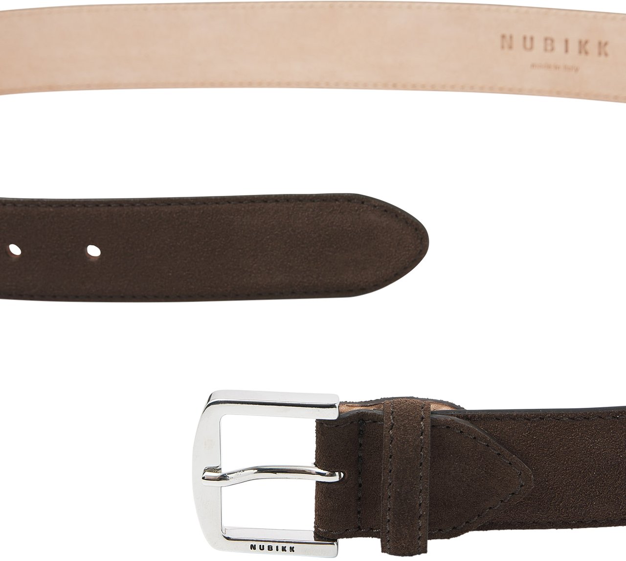 Nubikk James Belt | Donkerbruin Suède Riem voor Heren Divers