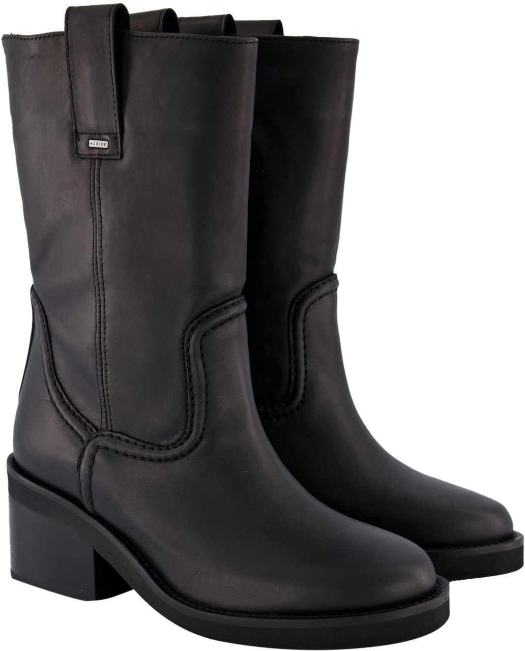 Nubikk Dames Cassy Slouch Boot Zwart Zwart