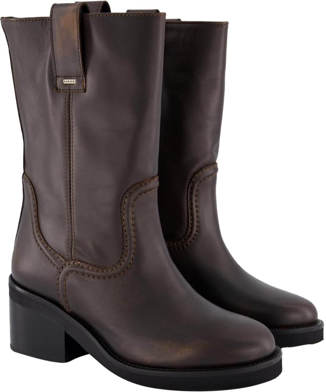 Nubikk Dames Cassy Slouch Boot Bruin Bruin