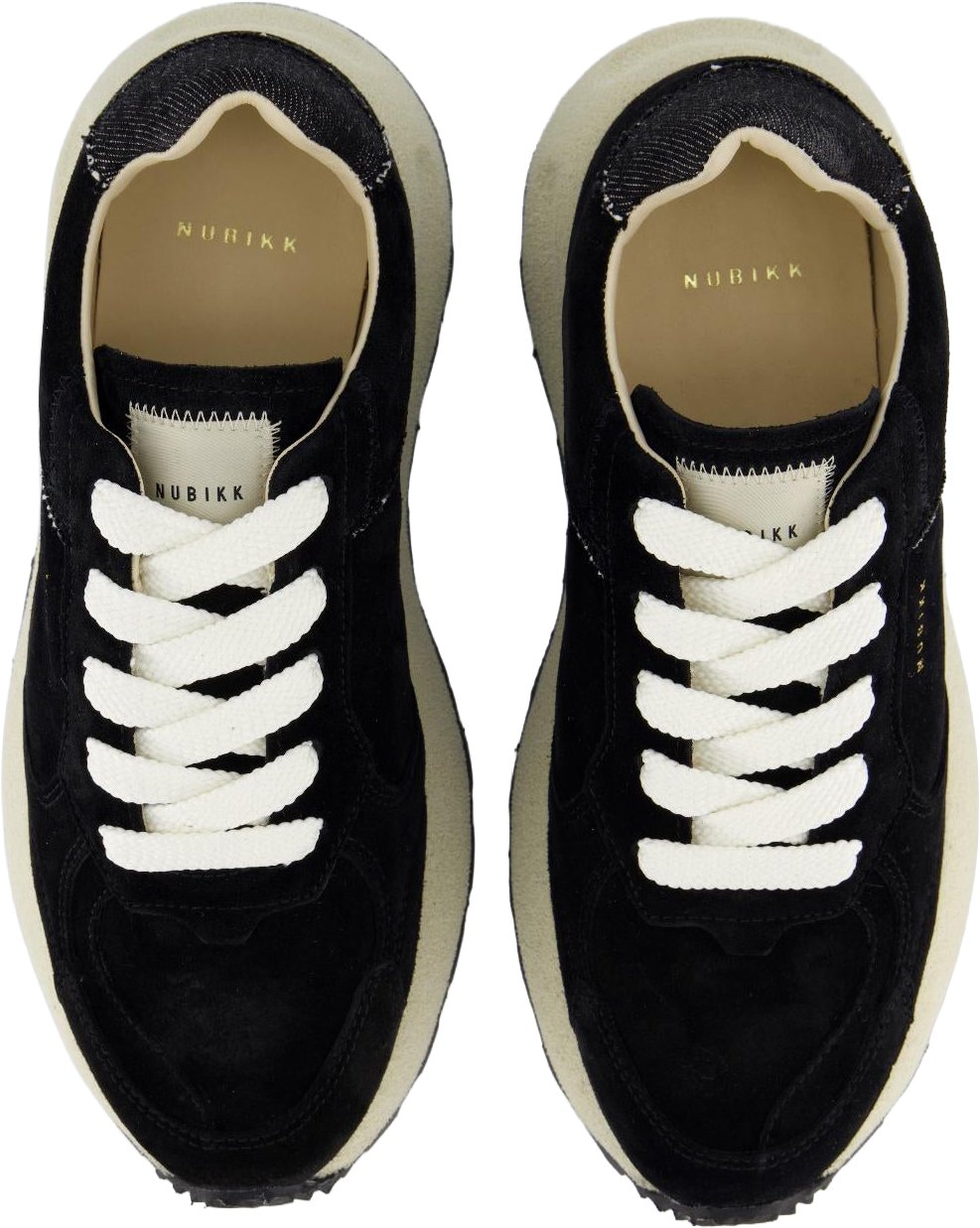 Nubikk Dames Rose Nomad Fur sneakers Zwart