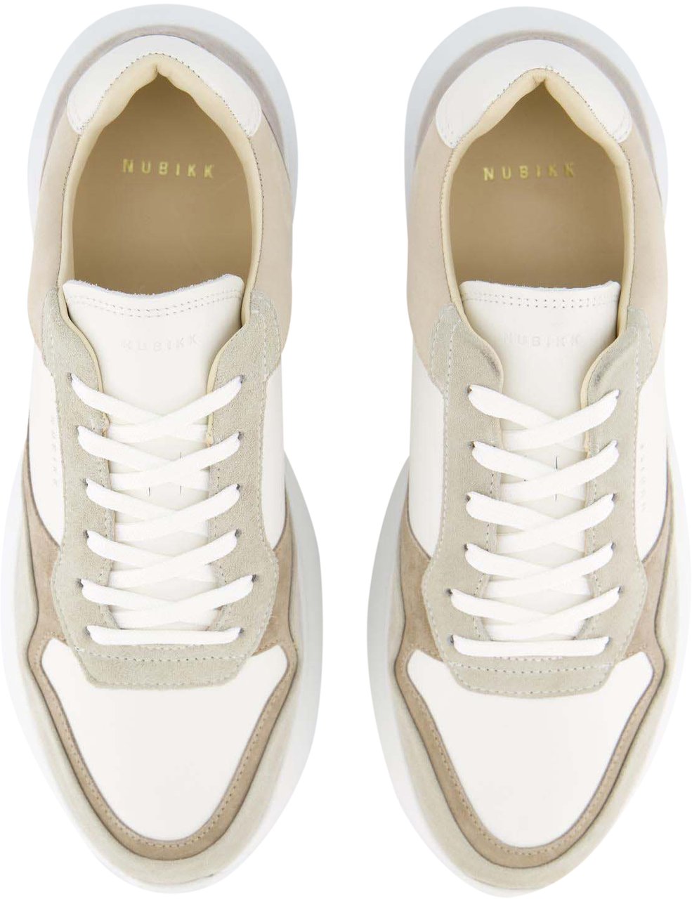 Nubikk Heren Rocky Road Wave Wit/Beige Wit