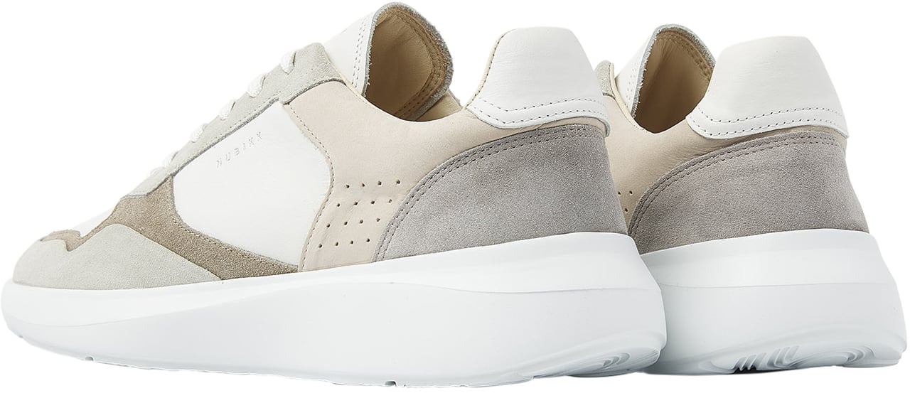 Nubikk Rocky Road Wave | Wit Bruine Combi Sneakers voor Heren Divers