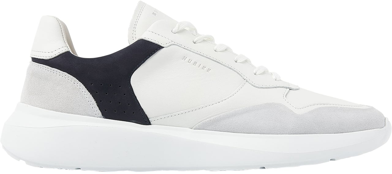 Nubikk Rocky Road Wave | Wit Donkerblauwe Combi Sneakers voor Heren Divers