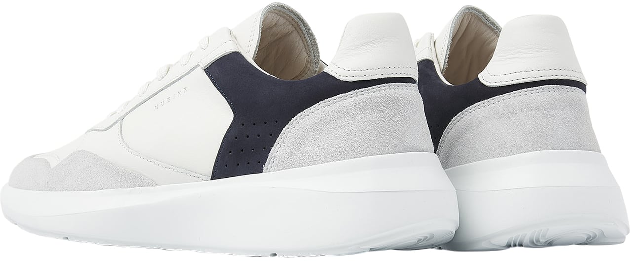 Nubikk Rocky Road Wave | Wit Donkerblauwe Combi Sneakers voor Heren Divers