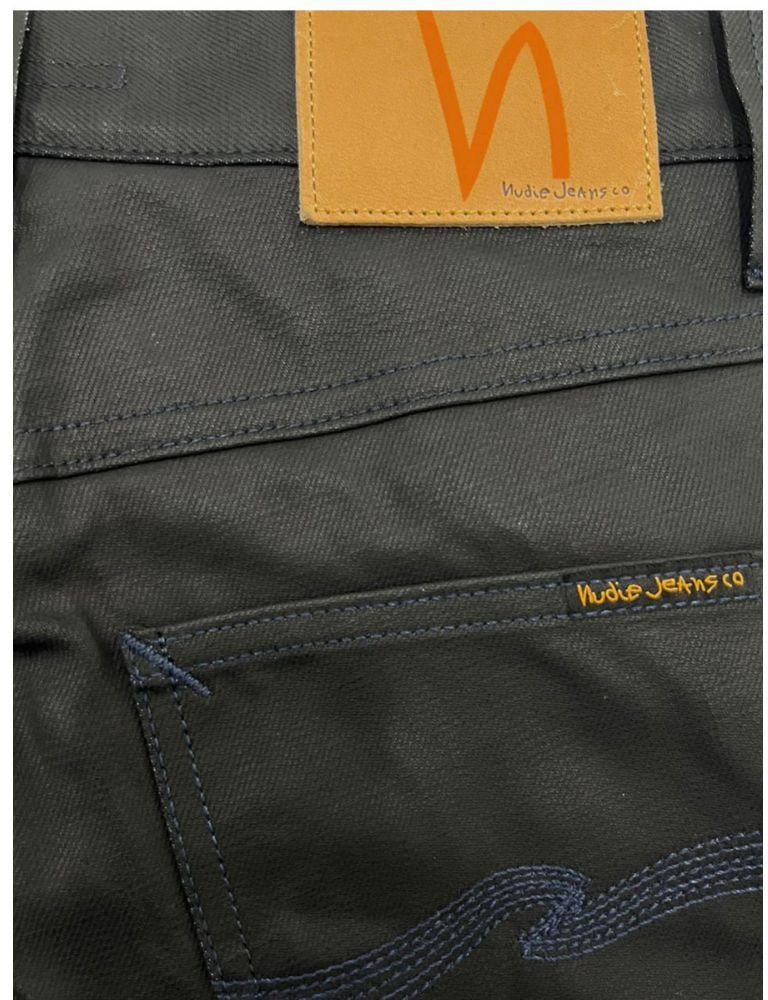Nudie Jeans Black Cotton Men Jeans Zwart