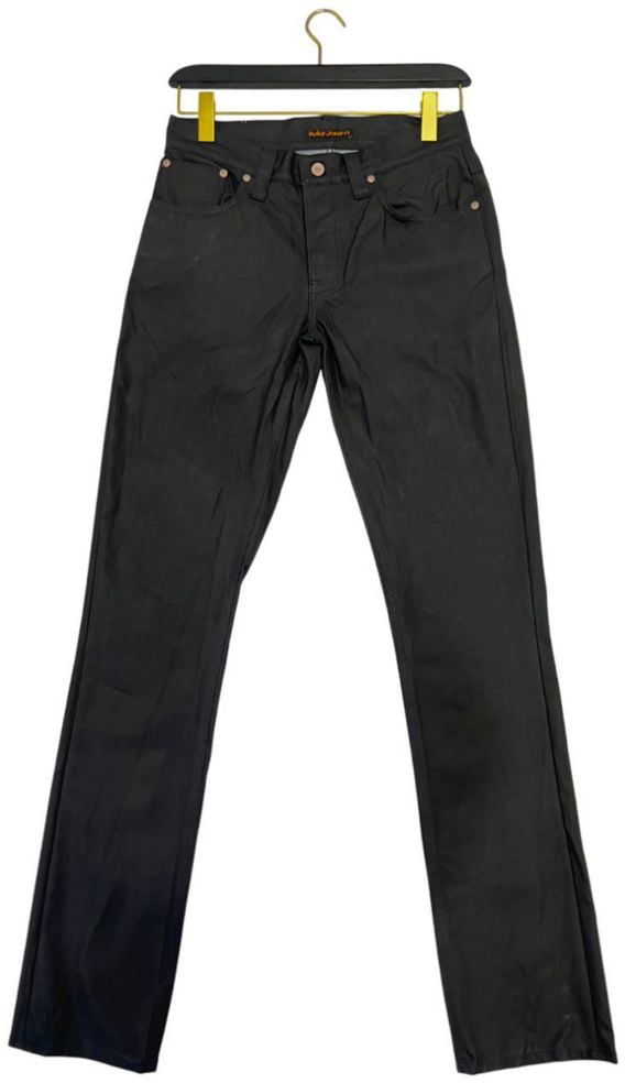 Nudie Jeans Black Cotton Men Jeans Zwart