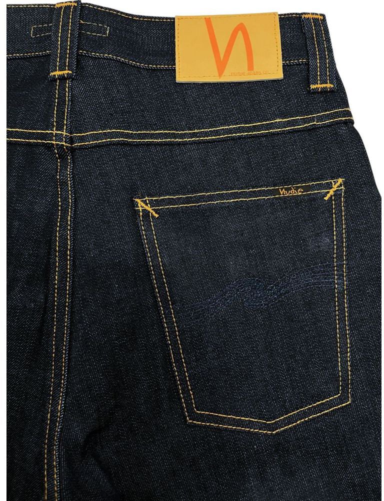 Nudie Jeans Blue Cotton Men Jeans Blauw