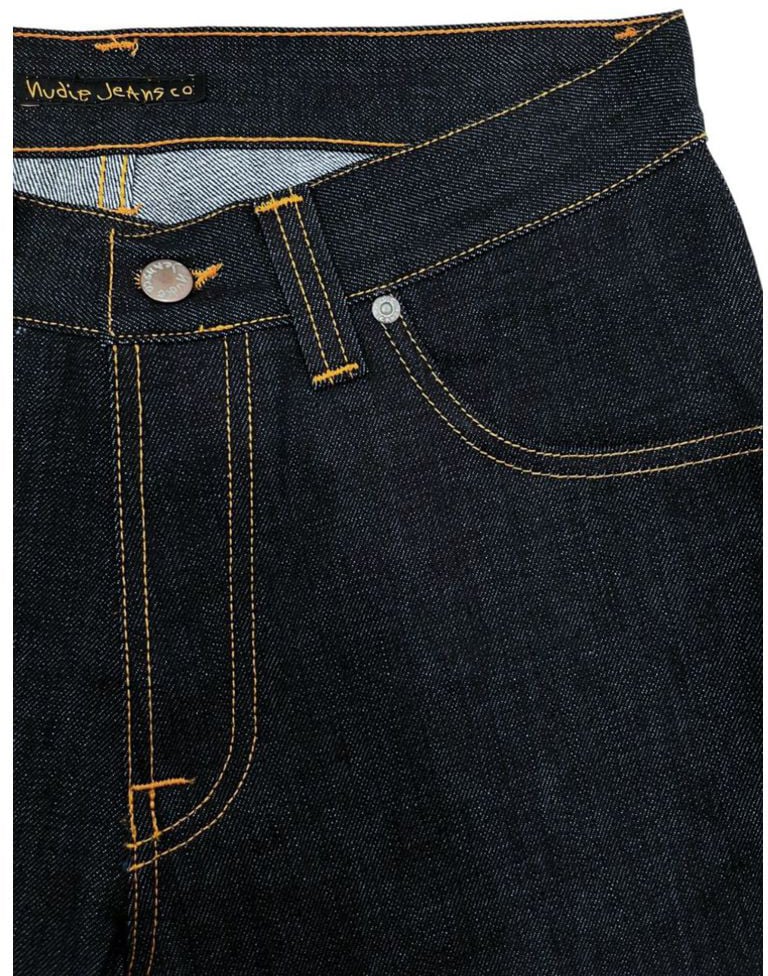 Nudie Jeans Blue Cotton Men Jeans Blauw
