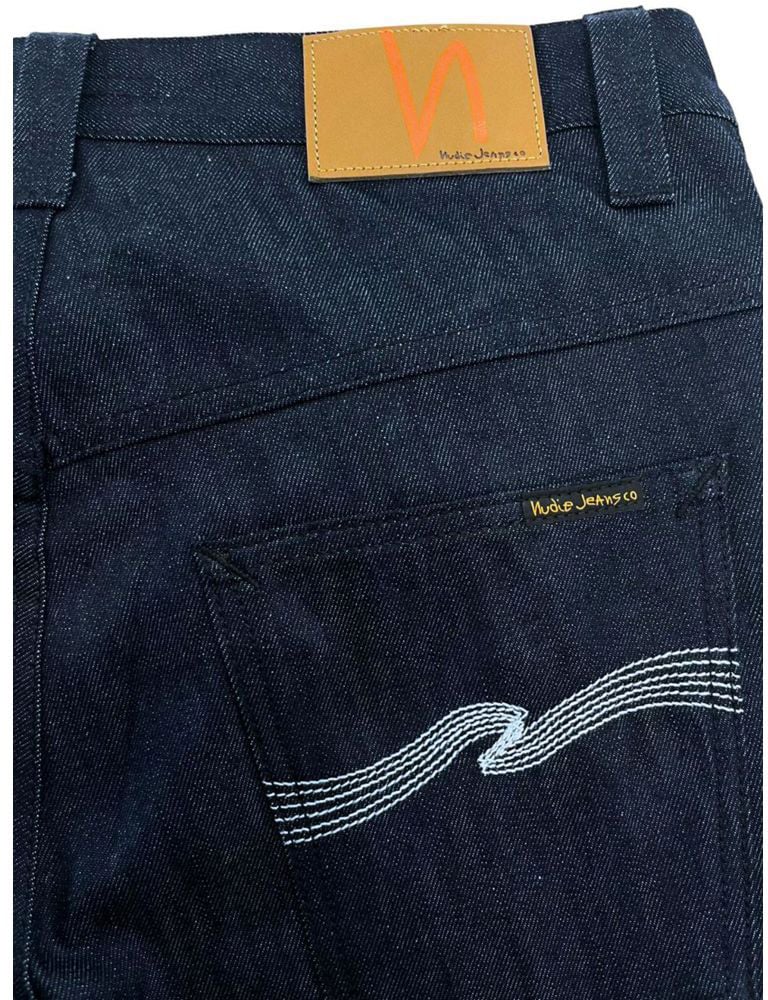 Nudie Jeans Blue Cotton Men Jeans Blauw