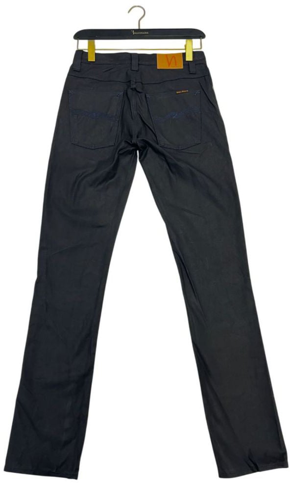 Nudie Jeans Black Cotton Men Jeans Zwart
