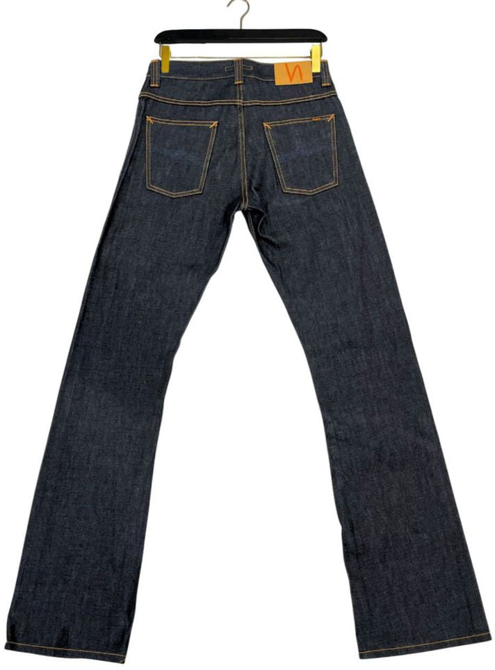 Nudie Jeans Blue Cotton Men Jeans Blauw