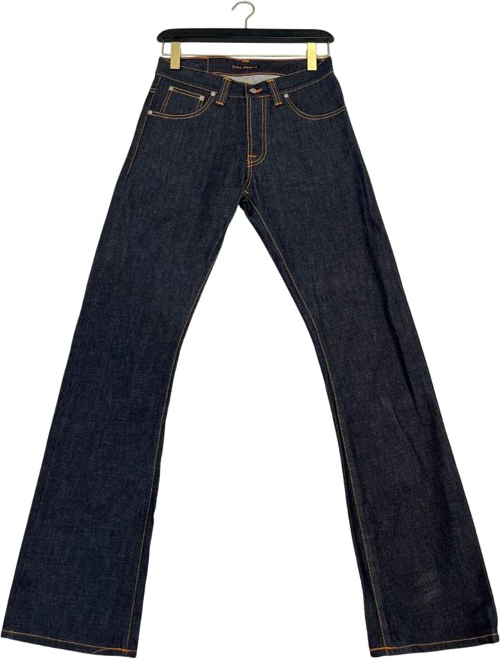 Nudie Jeans Blue Cotton Men Jeans Blauw