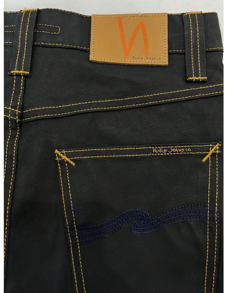Nudie Jeans Black Cotton Men's Jean Zwart