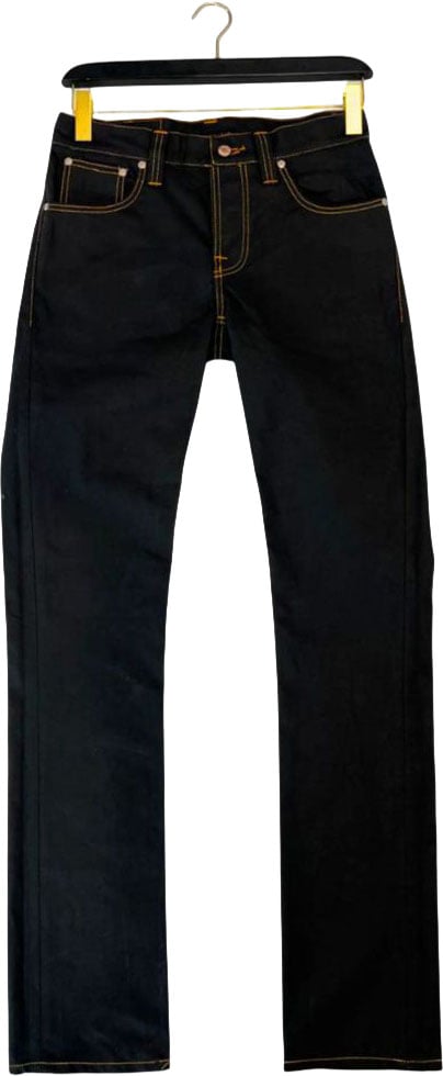 Nudie Jeans Black Cotton Men's Jean Zwart