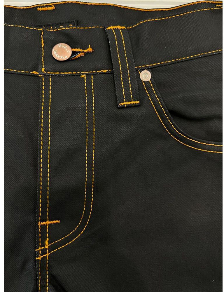 Nudie Jeans Black Cotton Men's Jean Zwart