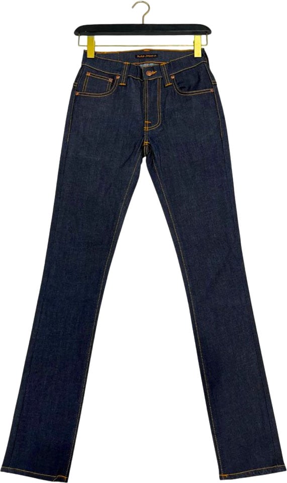 Nudie Jeans Blue Cotton Jeans Denim Blauw