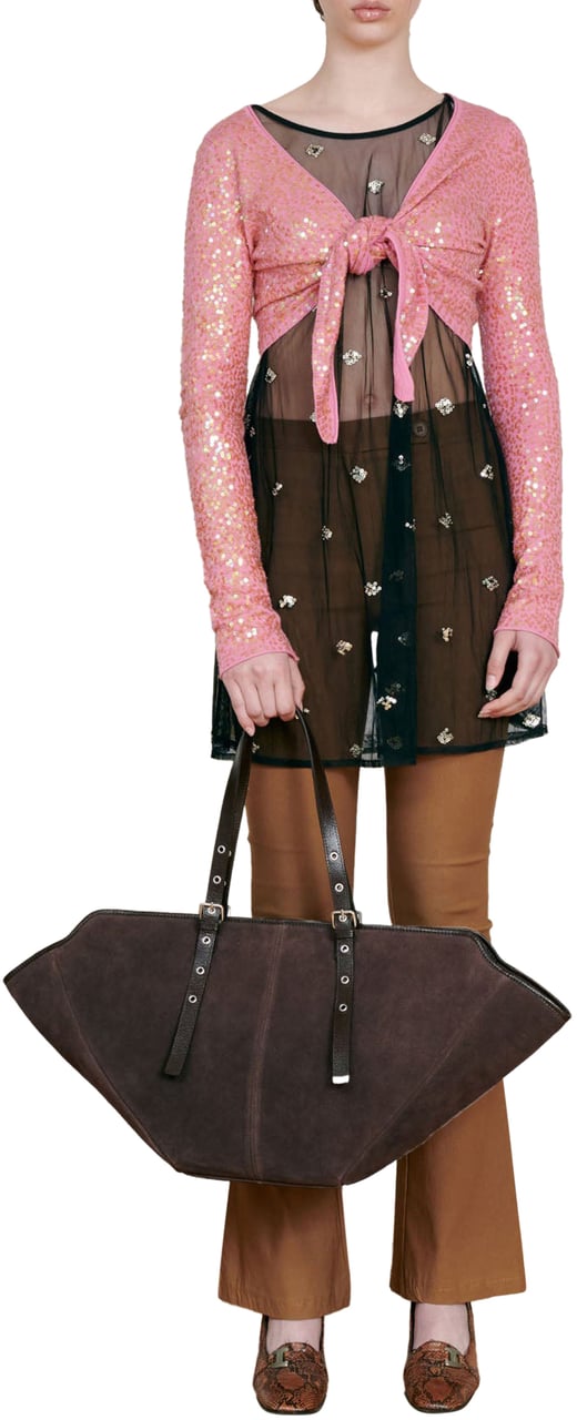 Nunoo Nora Suede Tas Wit