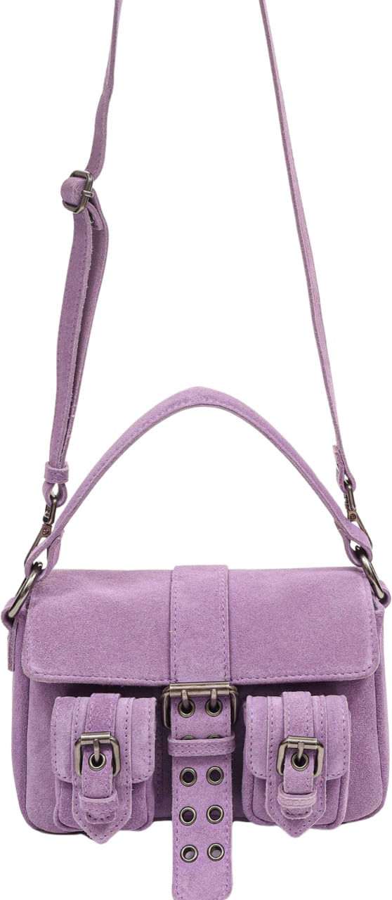 Nunoo Small Honey Buckle Suede Purple Crossbody Paars