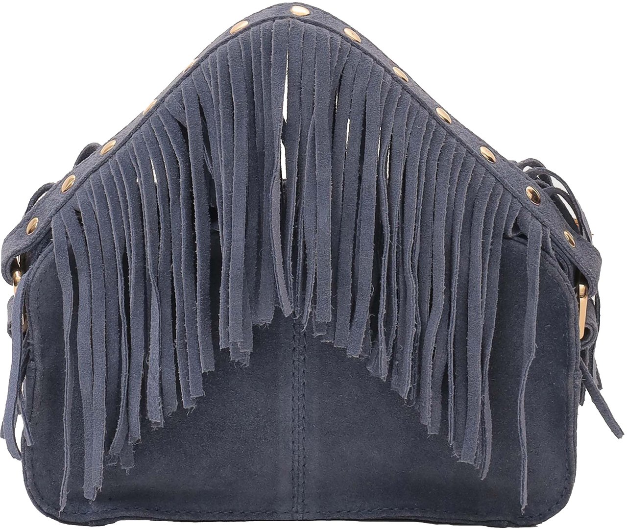 Nunoo Helena Fringe Suede Jeans w. Gold Blauw