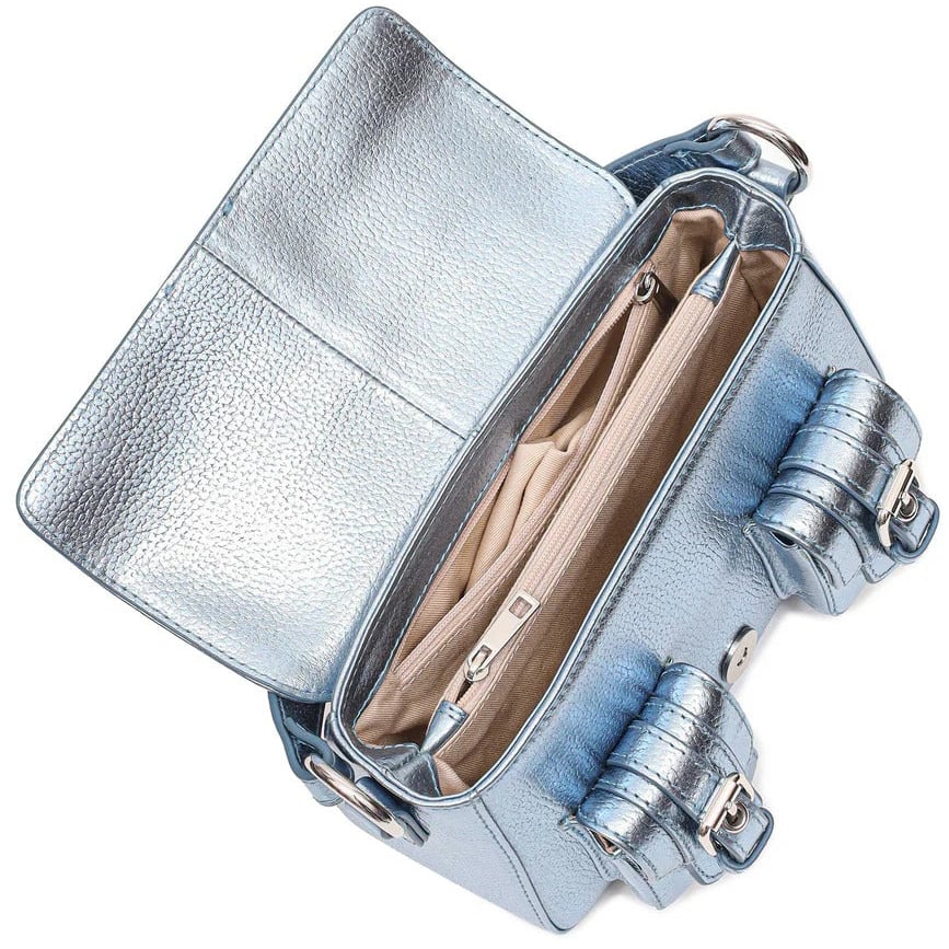 Nunoo Small Honey Buckle Metallic Light Blue Blauw