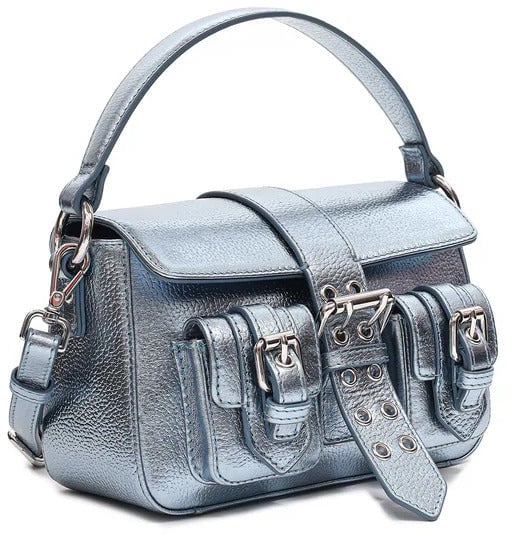 Nunoo Small Honey Buckle Metallic Light Blue Blauw