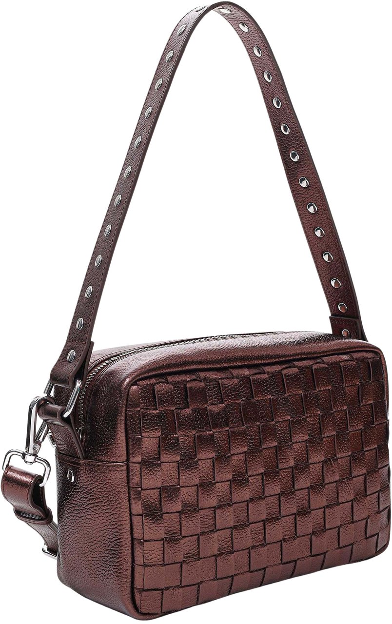 Nunoo Vilda Metallic Brown-Schoudertas Wit