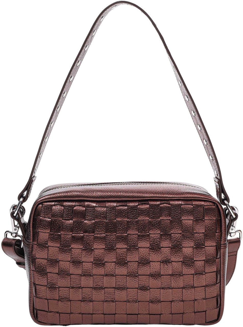 Nunoo Vilda Metallic Brown-Schoudertas Wit