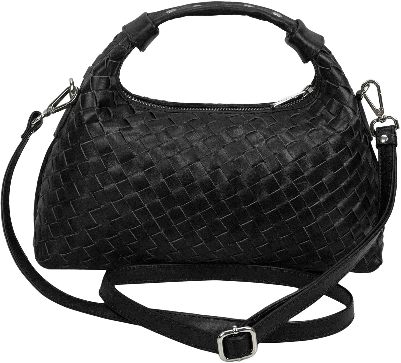 Nunoo Dandy Braided Mountain Medium Tas Zwart