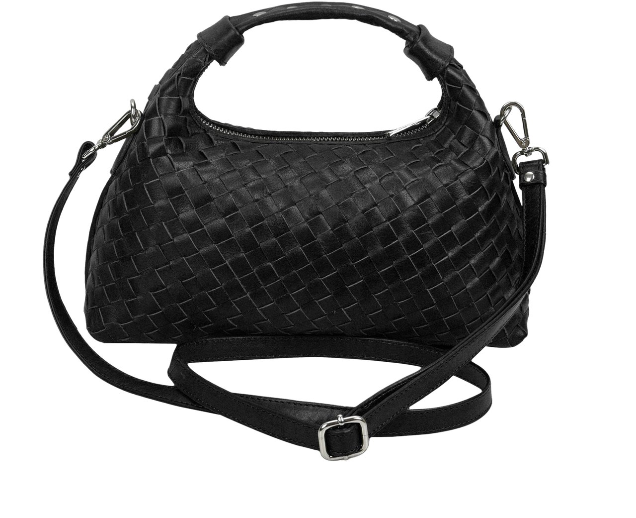 Nunoo Dandy Braided Mountain Medium Tas Zwart