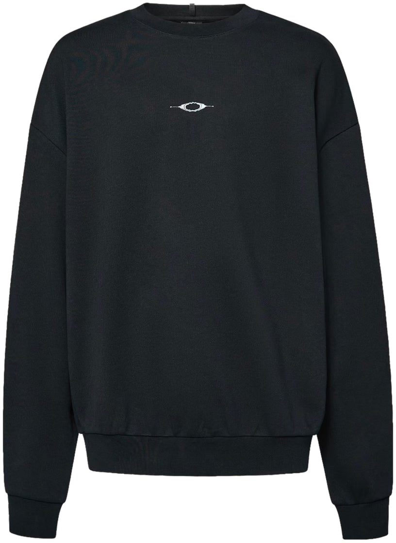 Oakley Felpa Crewneck Stacked Metal Nero Zwart