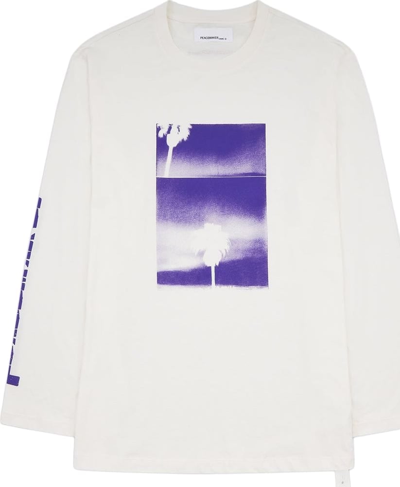 OAMC Longsleeve Regular Panorama Print Bianca Wit