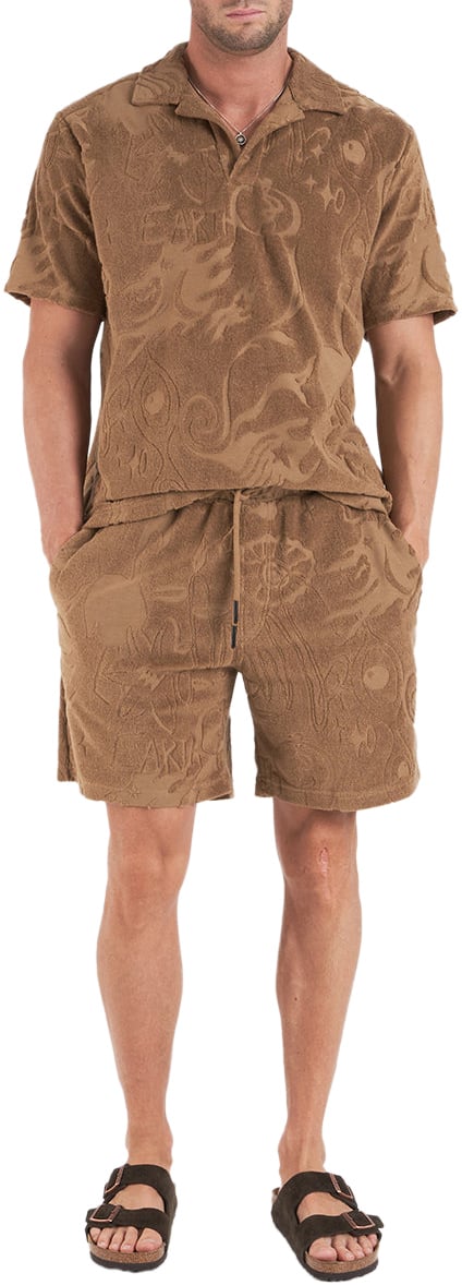 OAS Terry cloth shirt 'Wendelo' Bruin