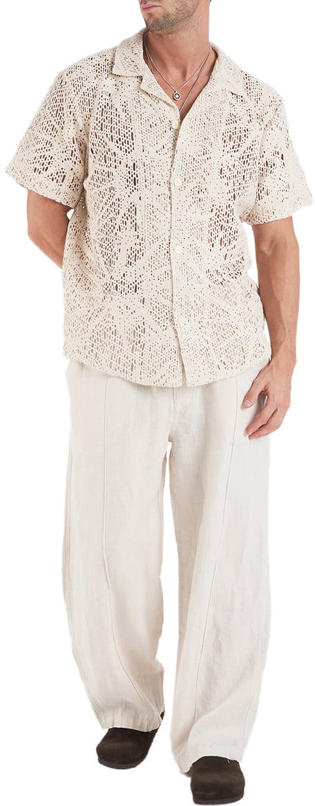 OAS Crochet shirt 'Astrea' Beige