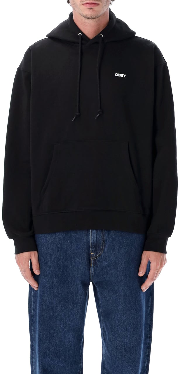 Obey World In Flames Hoodie Nero Zwart