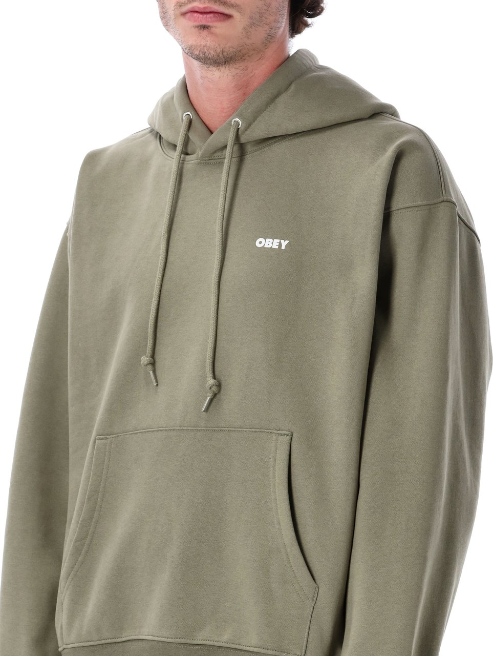 Obey World In Flames Hoodie Deep Lichen Green Groen