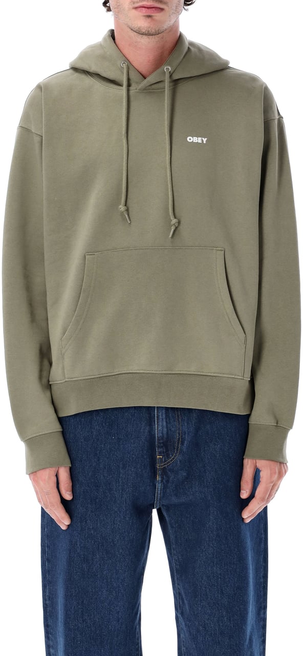 Obey World In Flames Hoodie Deep Lichen Green Groen