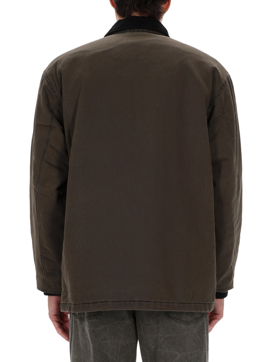 Obey Dark Brown Norton Barn Cotton Coat Zwart