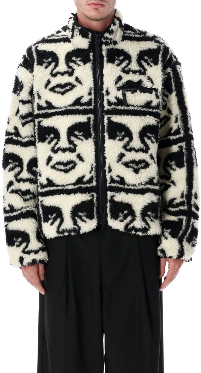 Obey Icon Sherpa Jacket Nero Zwart