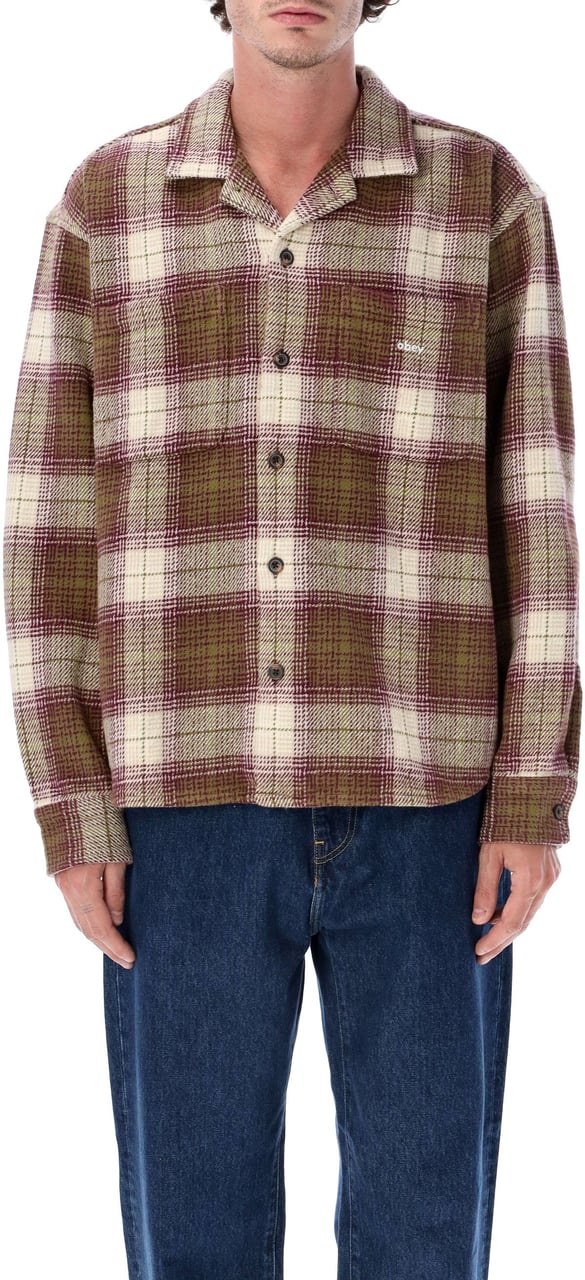 Obey Flanel Check Shirt Moss Green Groen