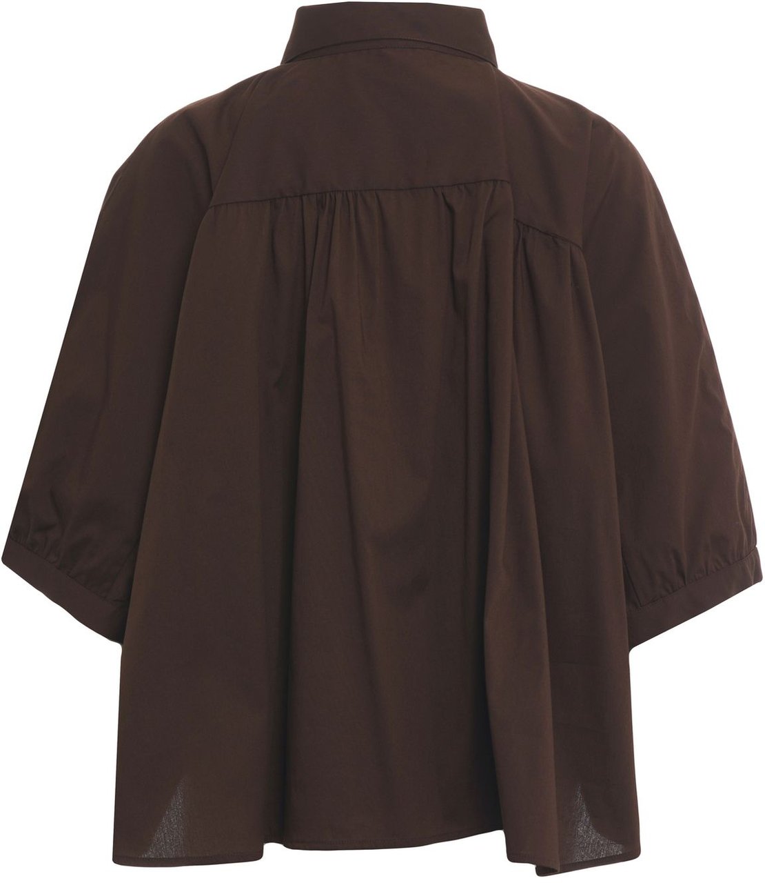 Oblo Unique Cotton blend blouse Bruin