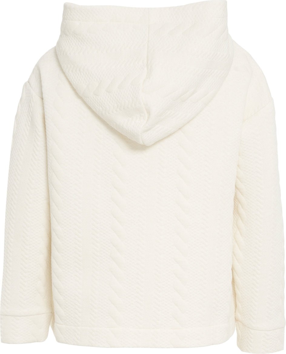 Oblo Unique Knit hoodie Wit