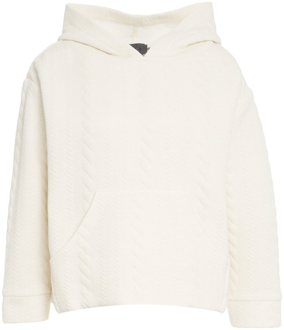 Oblo Unique Knit hoodie Wit
