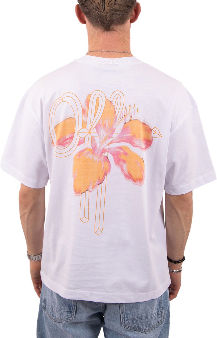 OFF THE PITCH Corsage Loose Fit Tee Wit