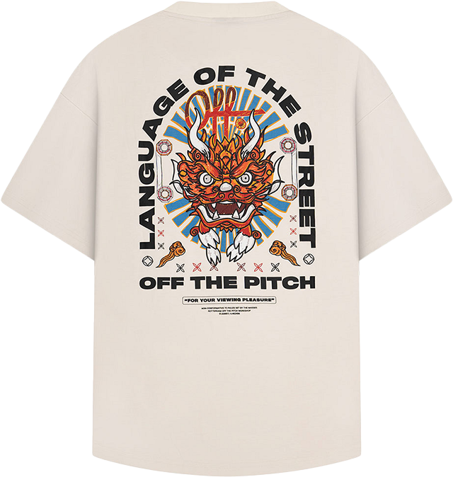 OFF THE PITCH OFF THE PITCH Dragon Oversized Tee Beige